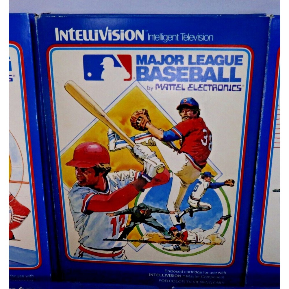 Major League  Baseball Intellivision Complete Manual Brochure Overlays Untested